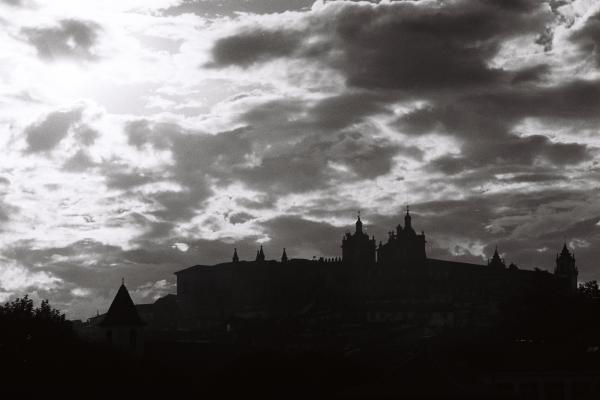 The Cathedral of Viseu has always been the focal point of the city. This view, with the bright sky contrasting against the silhouette of the cathedral, has always captivated me.